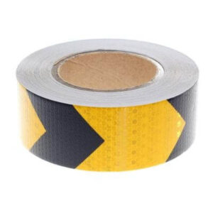 CINTA REFLECTIVA DE FLECHAS NEGRA- AMARILLA