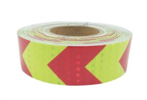 CINTA REFLECTIVA DE FLECHAS ROJA - AMARILLA